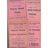 Dulwich Football Programmes: Dulwich Hamlet home programmes 1933 to 1936 (4).