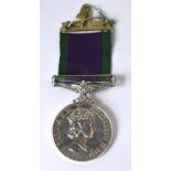 An Elizabeth II Northern Ireland Campaign service medal, awarded to Fusilier M. Keech RRF 24326692.