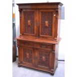 A 19th century Continental walnut cabinet,