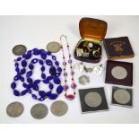 A small collection of coins to include a Victorian 1889 crown, a Festival of Britain coin,