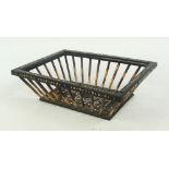 A 19th century Anglo Indian porcupine quill, hardwood and bone inlaid rectangular basket,