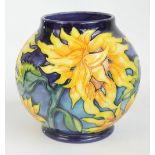 A modern Moorcroft "Topeka" pattern tubeline decorated vase of globular form, by Jeanne McDougall,