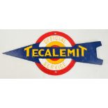 A cast alloy Tecalemit Official Service garage service bay wall plaque, repainted, length 47cm.