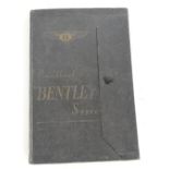 A Bentley S-Type handbook, 1950s.