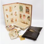 A collection of Victorian ephemera including greetings cards,