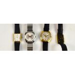 Four stainless steel gentleman's wristwatches including Paul Jobin and Zitura Incabloc examples
