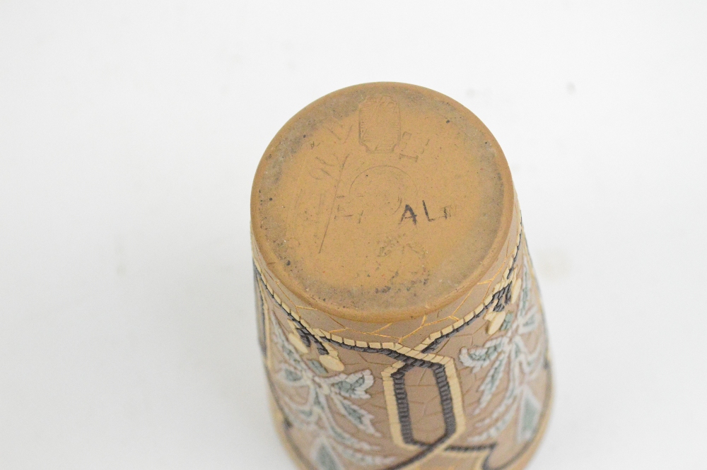 A Doulton Lambeth Silicon "Mosaic Ware" beaker of tapering form by Eliza Simmance, - Image 3 of 3