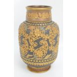 A Doulton Lambeth Silicon "Chiné Ware" vase,