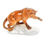 A Beswick figure of "Puma on Rock", model no. 1823 (style 2).