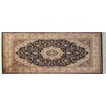 A blue ground Keshan rug, 190 x 140cm.