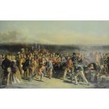 After CHARLES LEES; a large coloured engraving by Wagstaffe "The Golfers,