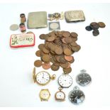 A quantity of collectors' items including an Ingersoll Triumph black face military type pocket