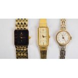 ACCURIST; a 9ct yellow gold cased lady's cocktail wristwatch with quartz movement,