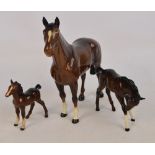 A Beswick figure of a brown glazed horse, "The Winner", model number 2421,