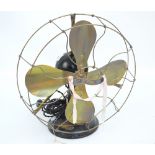 A 1930s Verity "Junior" electric desk fan, diameter 31cm.