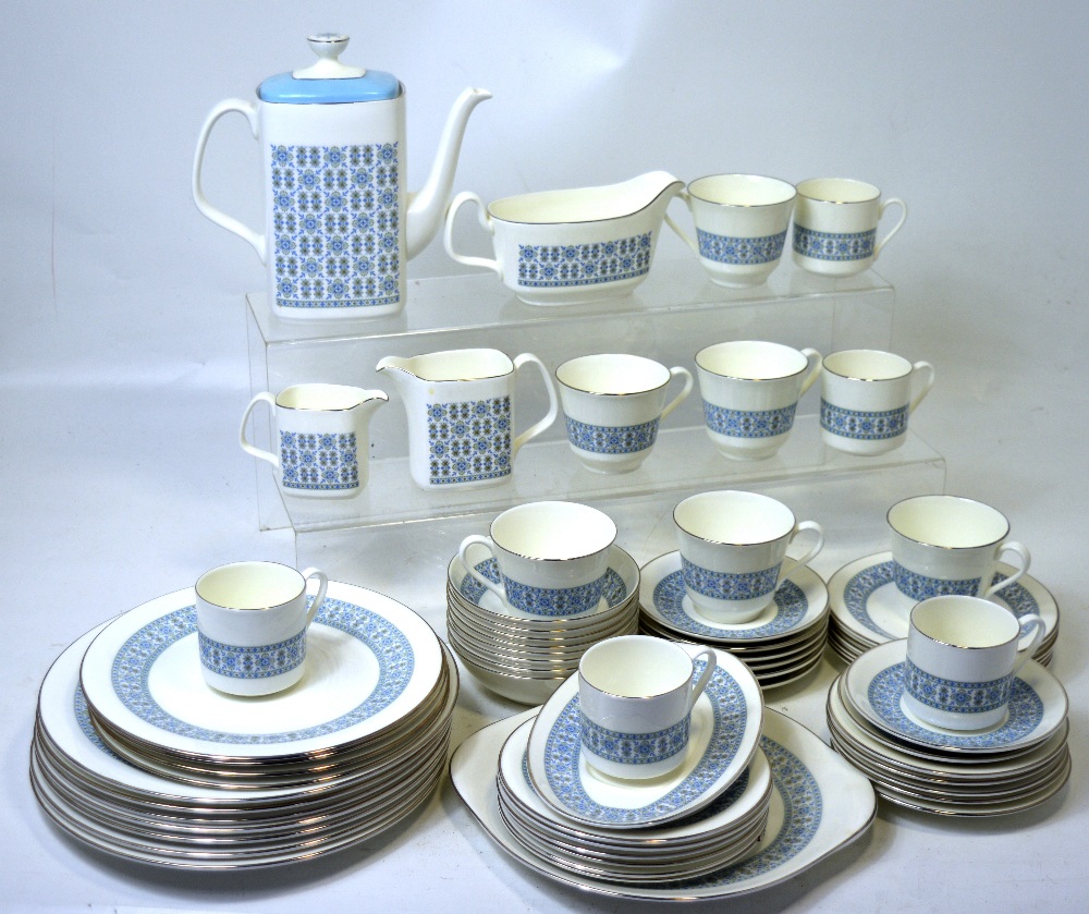A Royal Doulton H5025 'Counterpoint' pattern dinner and tea service comprising dinner plates,
