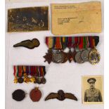 An interesting group of medals comprising three WWI medals including Victory Medal,