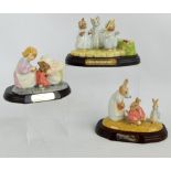 Three Beswick Beatrix Potter figure groups; P3672 "Mrs Rabbit and the Four Bunnies", no.