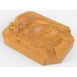 ROBERT "MOUSEMAN" THOMPSON; an oak ashtray decorated with a mouse, length 10cm.