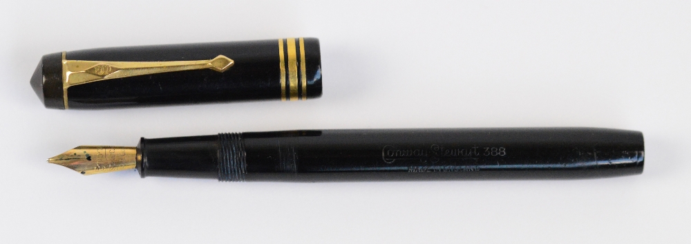 A Conway Stewart 388 fountain pen with black body and 14ct gold nib, length 12.5cm. - Image 2 of 4