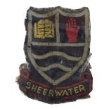 An original Sheerwater school cloth badge used on the All Mod Cons album cover.