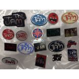 A collection of original badges.