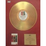 BPI Award; gold disk for The Gift presented to Chappell Music.