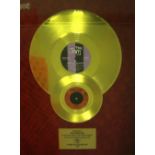 RICK BUCKLER; a unique BPI Award, double gold 12" and 7" disc set for Town Called Malice,