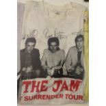 An original T-Shirt, Surrender Tour with printed signatures.