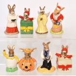 Eight Royal Doulton 'Bunnykins' figures DB149 'Easter Greetings Bunnykins',