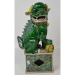 An 18th/19th century Qing dynasty famille verte Buddhist lion,