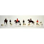 A quantity of Britains lead figures to include a near complete set of hunting examples,