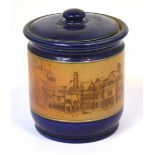 A Doulton Lambeth stoneware tobacco jar with cover,