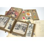 A quantity of scrapbooks and albums containing a varied quantity of cuttings.