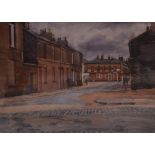 FRANK GREEN; a watercolour entitled 'Brandon Street, Everton',