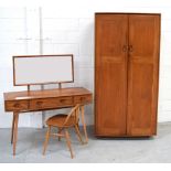 A retro Ercol Golden Dawn two door wardrobe, width 92cm,