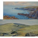 W H DYER; a watercolour of a Cornish coastal scene, signed lower-left,