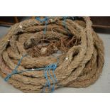 A large quantity of ship's rope originally from a Mersey Ferry,