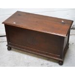 A mid 20th century oak blanket box, width 92cm.