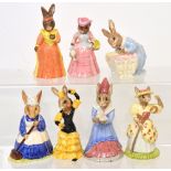 Seven Royal Doulton 'Bunnykins' figures DB247 'Mary Mary Quite Contrary Bunnykins',