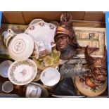 A quantity of Bossons decorative wall plaques, boxed Royal Doulton Brambly Hedge cups,