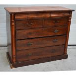 A Victorian mahogany chest of drawers,