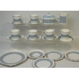 A Royal Doulton H5025 'Counterpoint' pattern tea services, eighteen pieces.