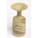 LUCIE RIE (1902-1995); a stoneware bottle with integrated spiral glazes, impressed LR mark,