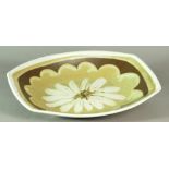MARIANNE DE TREY (born 1913); a stoneware dish with floral motif to well, impressed shell mark,