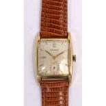 Longines; a 1940s gentlemen's tank style dress watch,