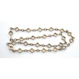 A silver Georg Jensen style necklace marked '925, Finland', approx length 60cm, approx 49.2g.