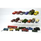 A quantity of playworn Corgi, and Dinky vehicles to include a Dinky Centurion Tank,