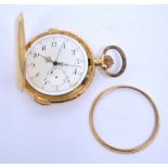 A 14ct full hunter pocket watch,