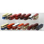 Twenty-one various unboxed Corgi buses and a boxed Corgi omnibus (22).